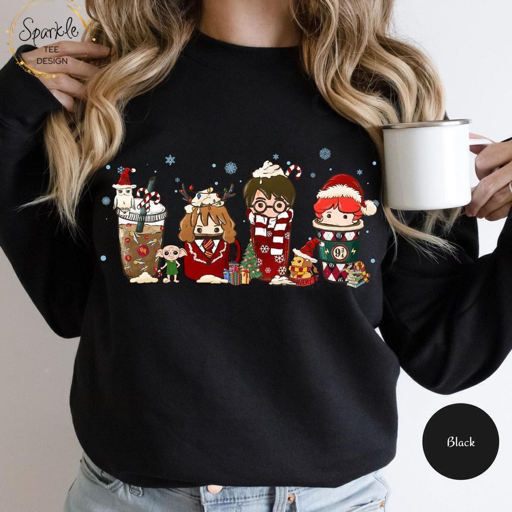 Harry Potter Christmas Coffee Cozy Holiday Sweatshirt